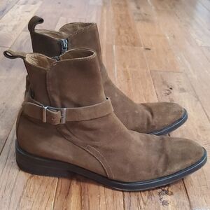 Barneys New York Brown Suede Ankle Boots